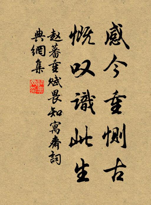 赵蕃感今重恻古,慨叹识此生书法作品欣赏
