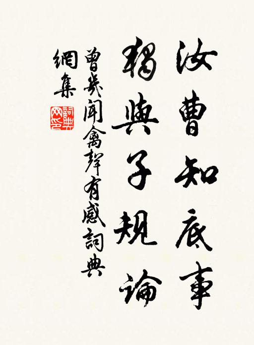 曾几汝曹知底事，独与子规论书法作品欣赏