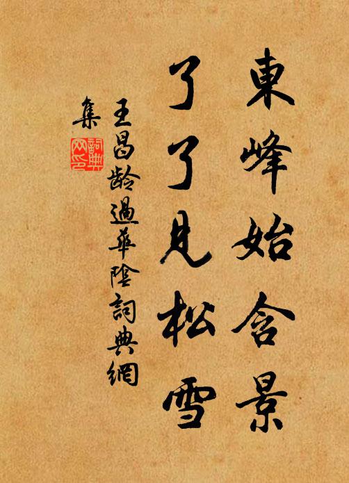 王昌龄东峰始含景，了了见松雪书法作品欣赏