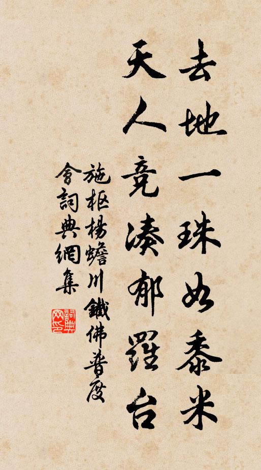 施枢去地一珠如黍米，天人竞凑郁罗台书法作品欣赏
