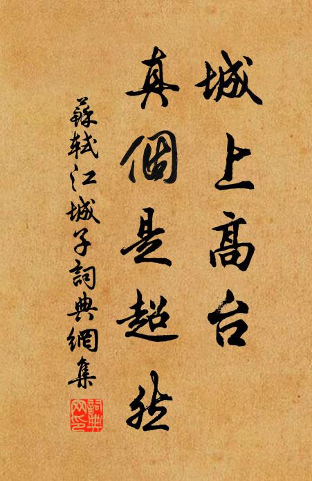 苏轼城上高台，真个是超然书法作品欣赏