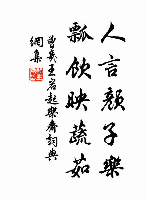 曾几人言颜子乐，瓢饮映蔬茹书法作品欣赏