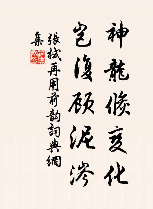 张栻神龙倏变化，岂复顾泥涔书法作品欣赏