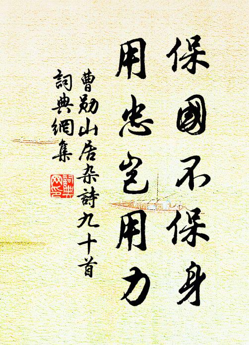 曹勋保国不保身，用忠岂用力书法作品欣赏