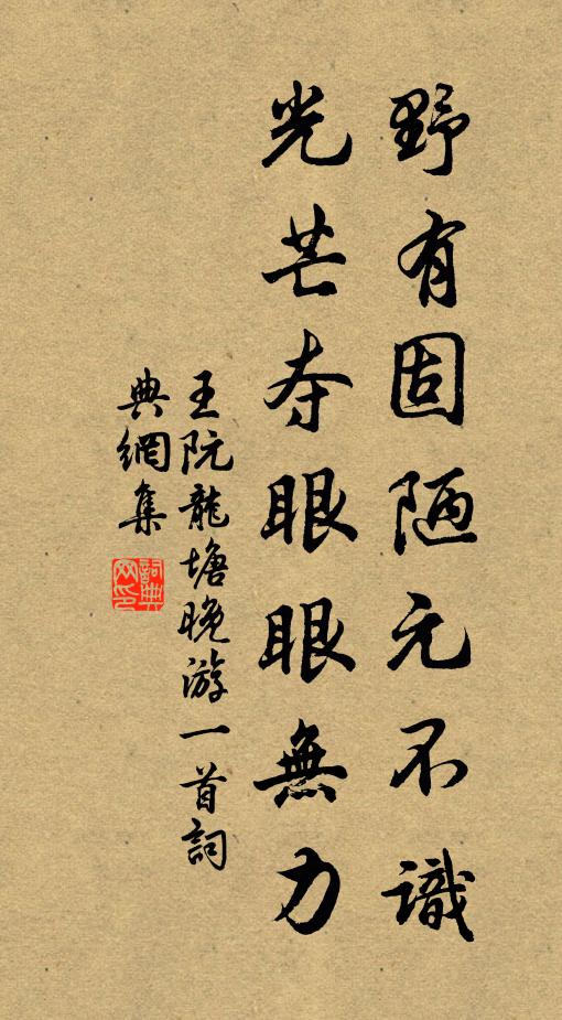 王阮野有固陋元不识，光芒夺眼眼无力书法作品欣赏