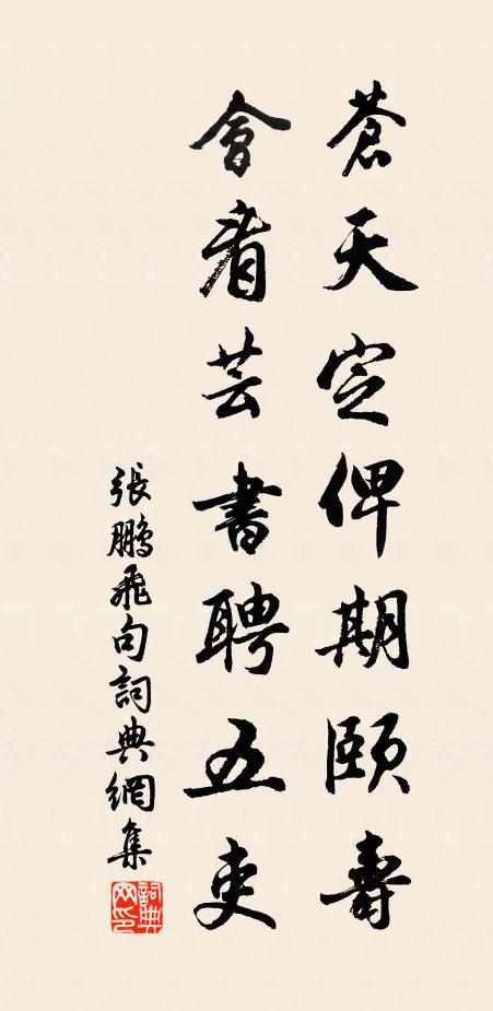 张鹏飞苍天定俾期颐寿，会看芸书聘五吏。书法作品欣赏