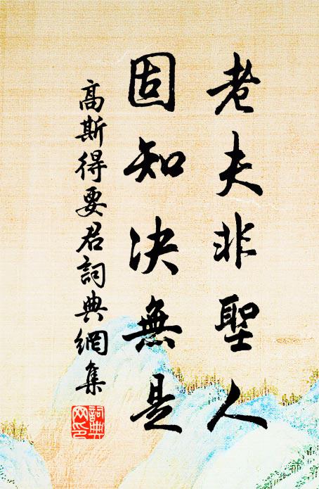 高斯得老夫非圣人，固知决无是书法作品欣赏