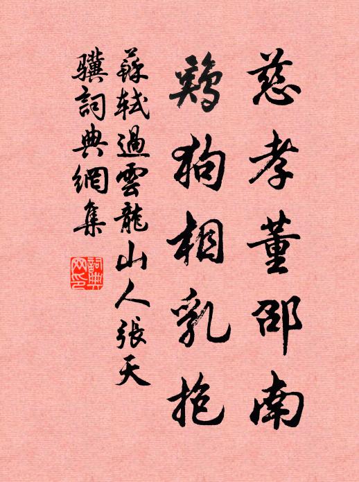 苏轼慈孝董邵南，鸡狗相乳抱书法作品欣赏