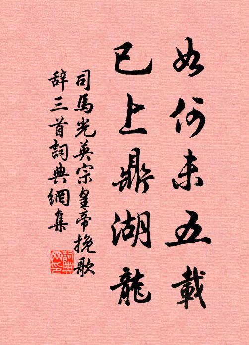 司马光如何未五载，已上鼎湖龙书法作品欣赏