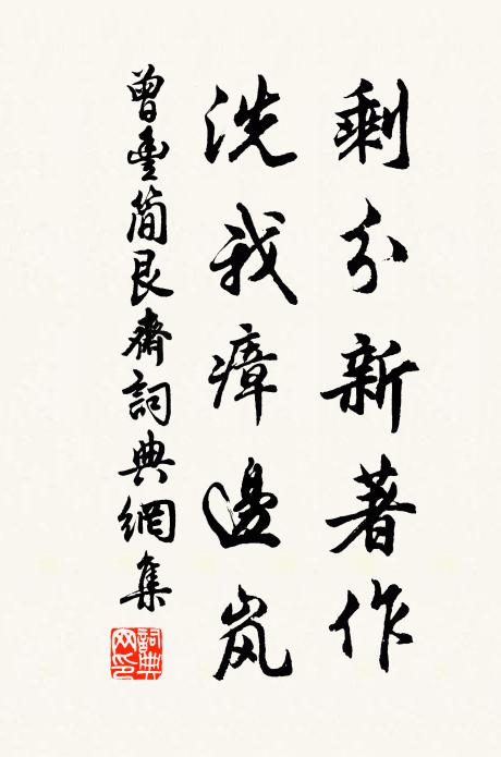 曾丰剩分新著作，洗我瘴边岚书法作品欣赏