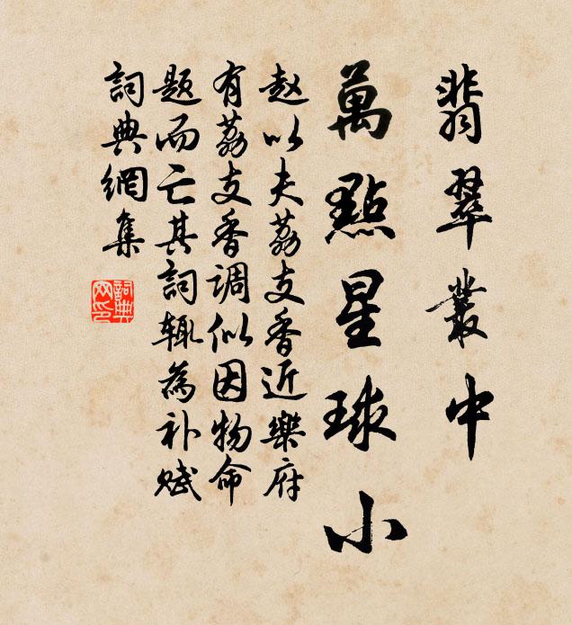 赵以夫翡翠丛中，万点星球小书法作品欣赏