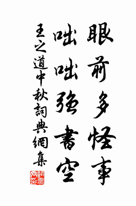 王之道眼前多怪事，咄咄强书空书法作品欣赏