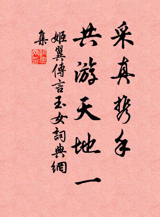 姬翼采真携手，共游天地一书法作品欣赏