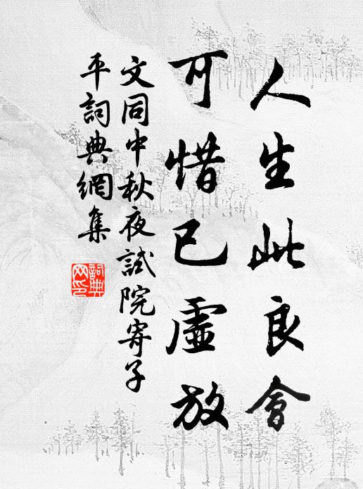 文同人生此良会，可惜已虚放书法作品欣赏