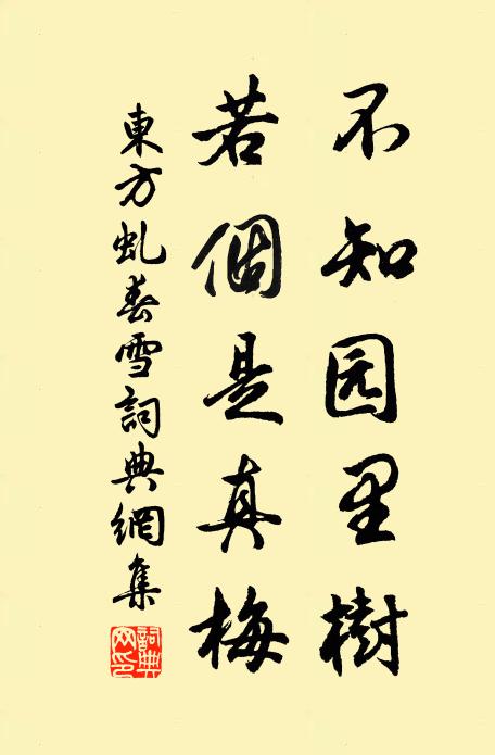 东方虬不知园里树，若个是真梅书法作品欣赏