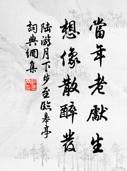 陆游当年老先生，想像散醉发书法作品欣赏