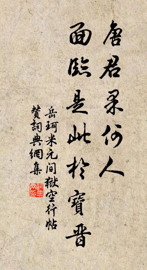 岳珂唐君果何人，面临是此于宝晋书法作品欣赏