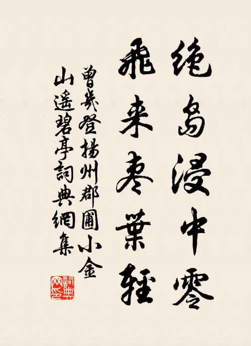 曾几绝岛浸中零，飞来枣叶轻书法作品欣赏