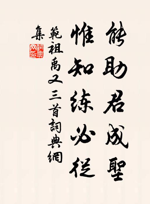 范祖禹能助君成圣，惟知练必从书法作品欣赏