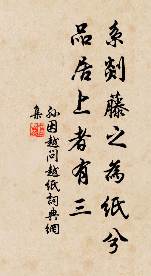 孙因系剡藤之为纸兮，品居上者有三书法作品欣赏