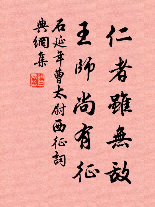石延年仁者虽无敌，王师尚有征书法作品欣赏