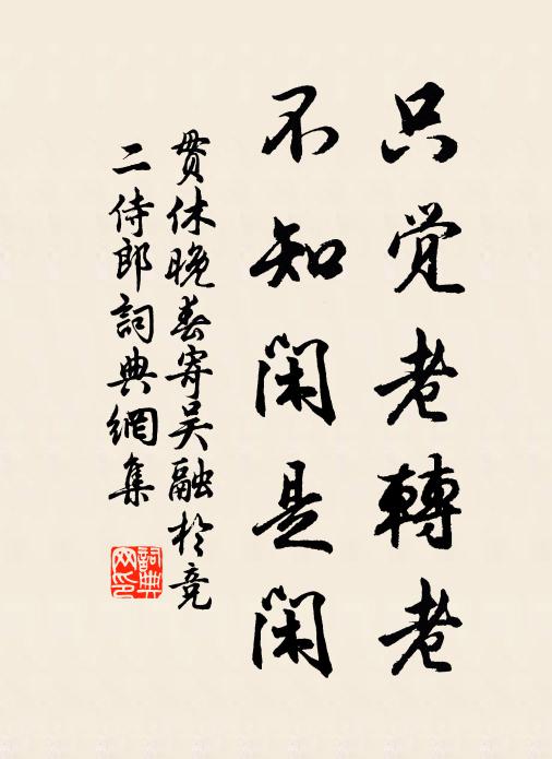 贯休只觉老转老，不知闲是闲书法作品欣赏