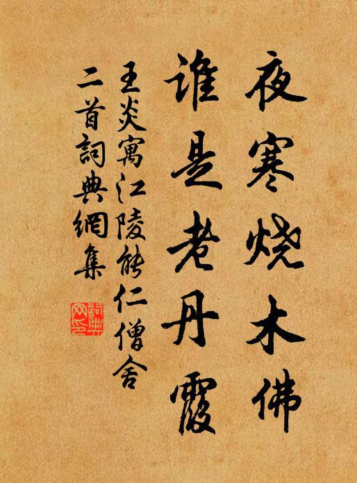 王炎夜寒烧木佛，谁是老丹霞书法作品欣赏
