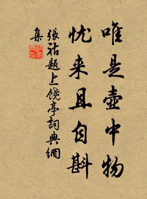 张祜唯是壶中物，忧来且自斟书法作品欣赏