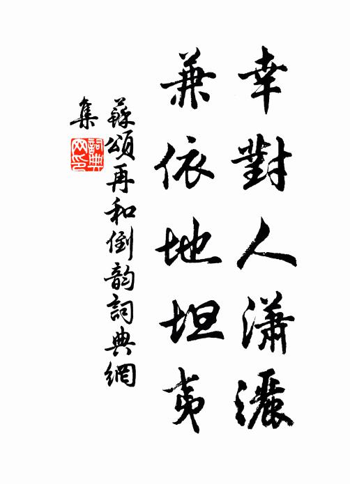 苏颂幸对人潇洒，兼依地坦夷书法作品欣赏