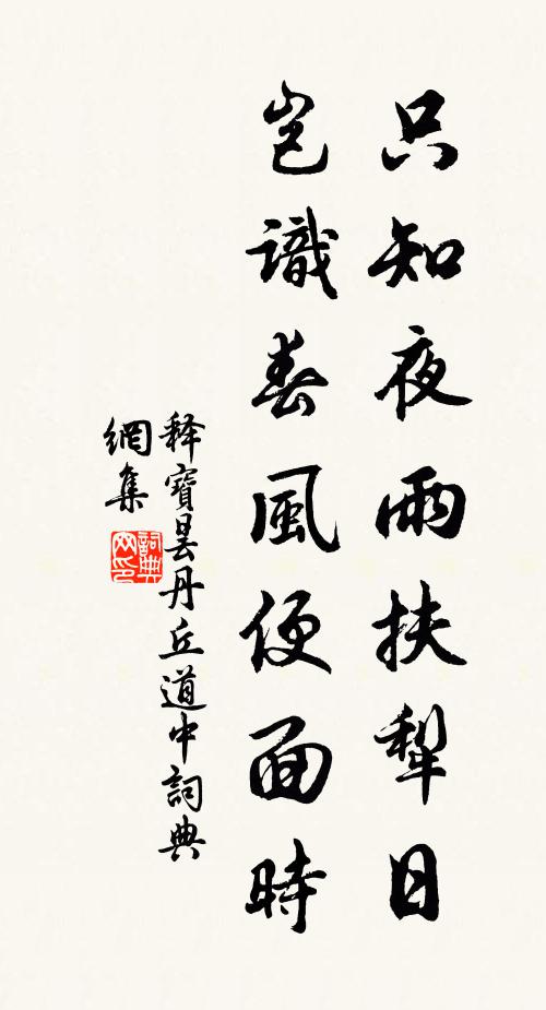 释宝昙只知夜雨扶犁日，岂识春风便面时书法作品欣赏