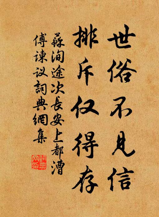 苏洵世俗不见信，排斥仅得存书法作品欣赏