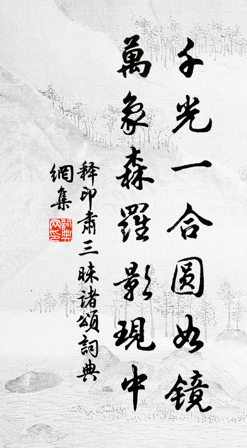 释印肃千光一合圆如镜，万象森罗影现中书法作品欣赏