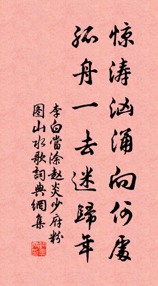 李白惊涛汹涌向何处，孤舟一去迷归年书法作品欣赏