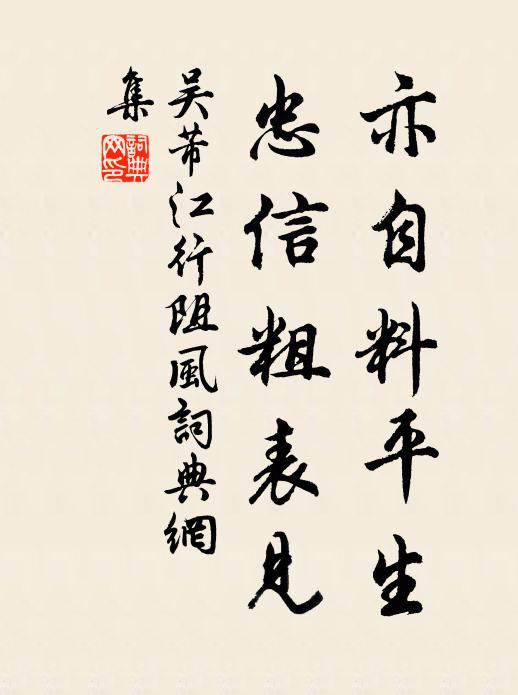吴芾亦自料平生，忠信粗表见书法作品欣赏