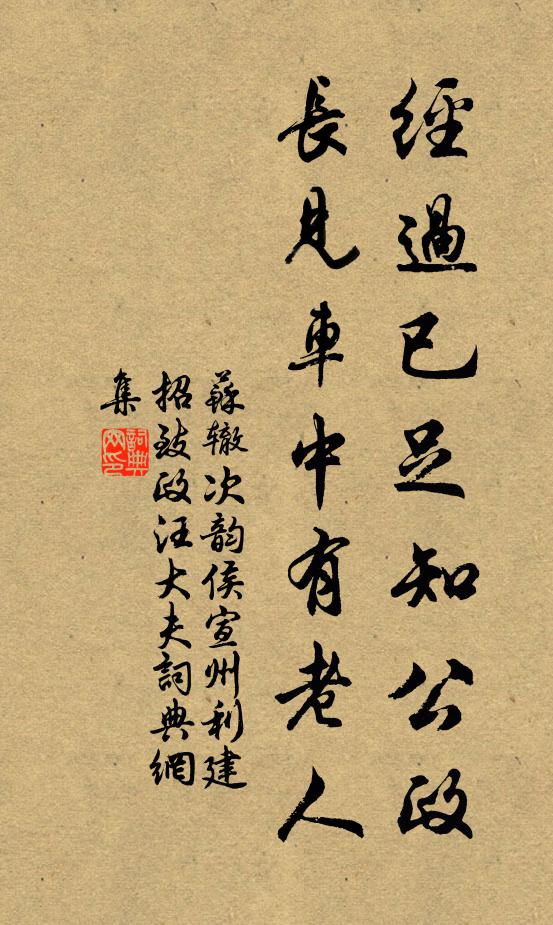 苏辙经过已足知公政，长见车中有老人书法作品欣赏