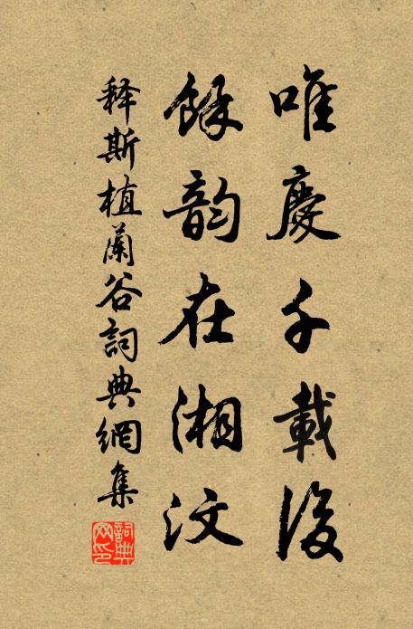 释斯植唯庆千载后，余韵在湘汶书法作品欣赏