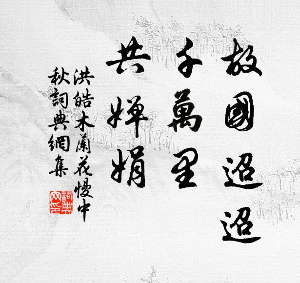 洪皓故国迢迢，千万里、共婵娟书法作品欣赏