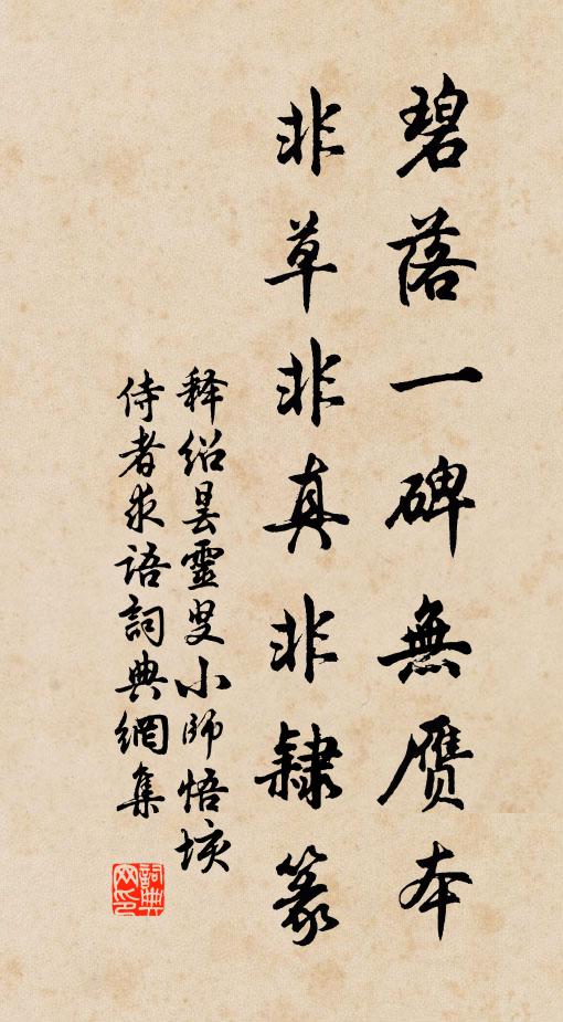 释绍昙碧落一碑无赝本，非草非真非隶篆书法作品欣赏