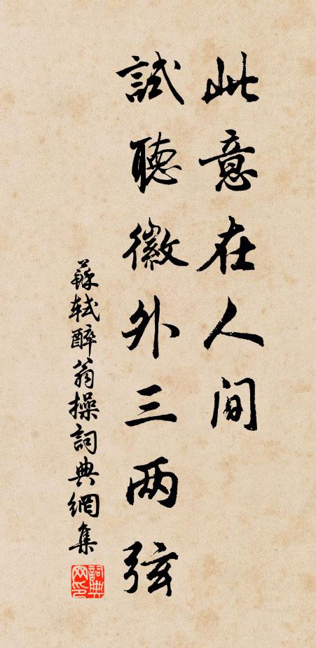 苏轼此意在人间，试听徽外三两弦书法作品欣赏