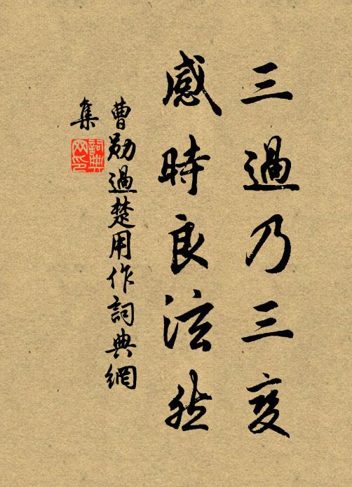 曹勋三过乃三变，感时良泫然书法作品欣赏