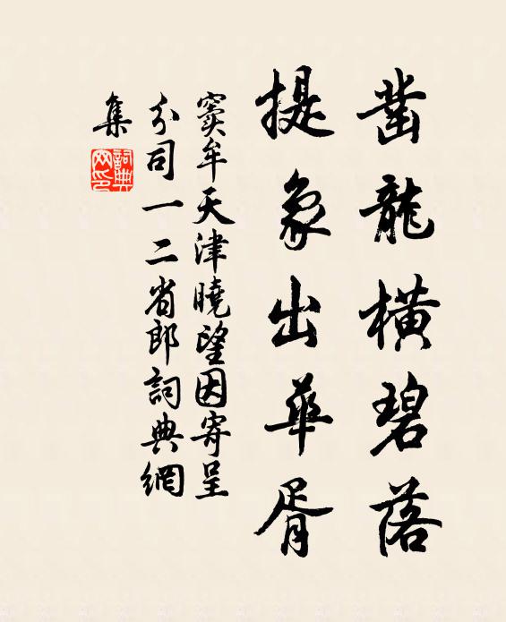 窦牟凿龙横碧落，提象出华胥书法作品欣赏