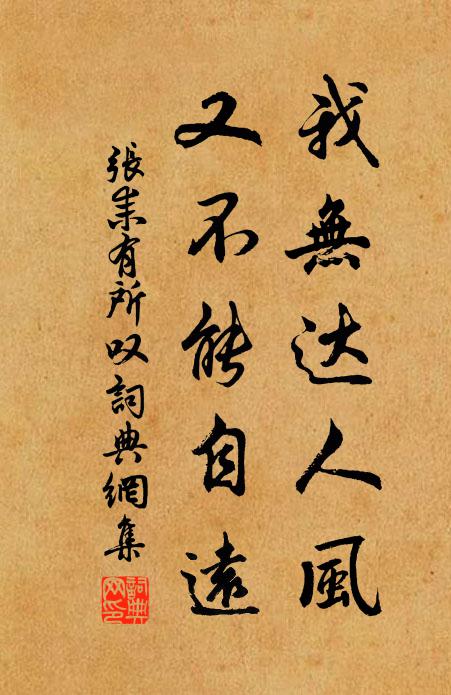 张耒我无达人风，又不能自远书法作品欣赏