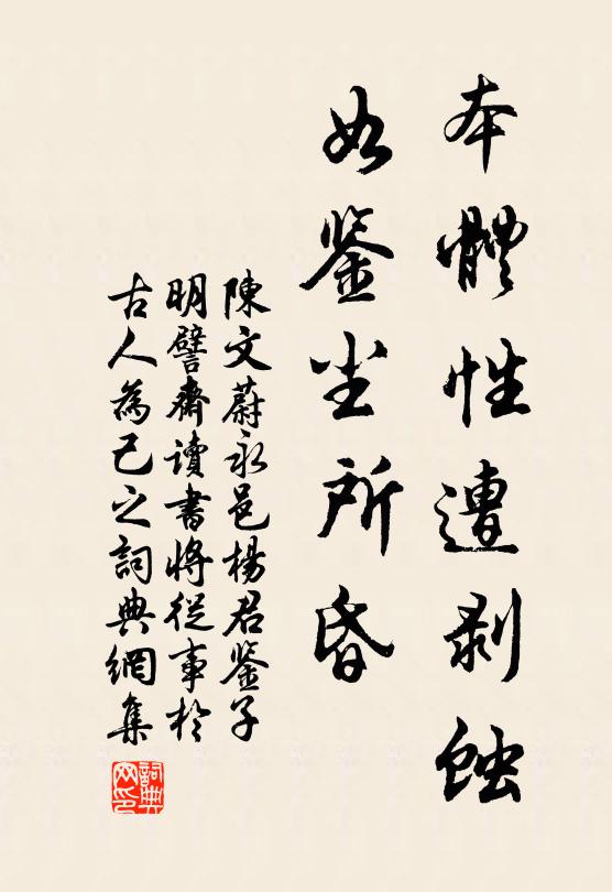 陈文蔚本体性遭剥蚀，如鉴尘所昏书法作品欣赏