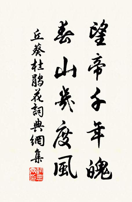 丘葵望帝千年魄，春山几度风书法作品欣赏