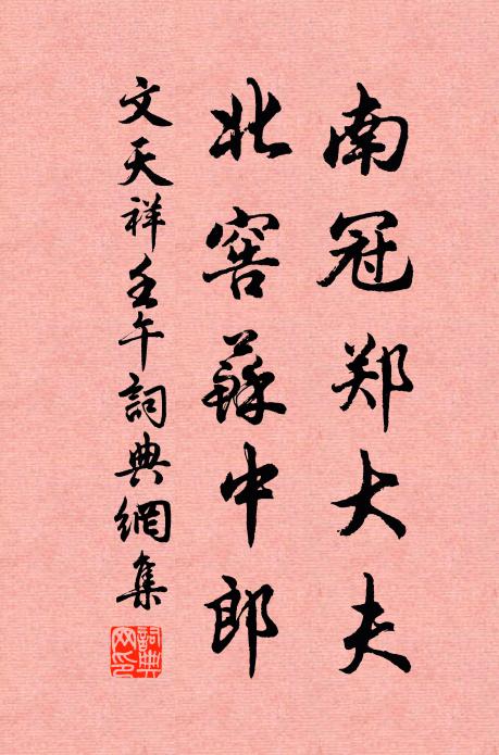 文天祥南冠郑大夫，北窖苏中郎书法作品欣赏