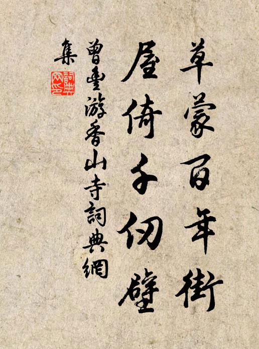 曾丰草蒙百年街，屋倚千仞壁书法作品欣赏