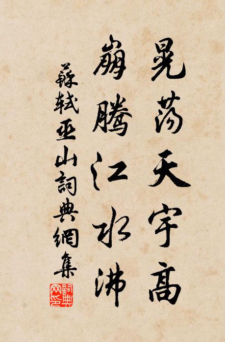 苏轼晃荡天宇高，崩腾江水沸书法作品欣赏