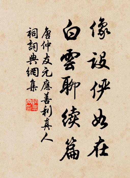 唐仲友像设俨如在，白云聊续篇书法作品欣赏