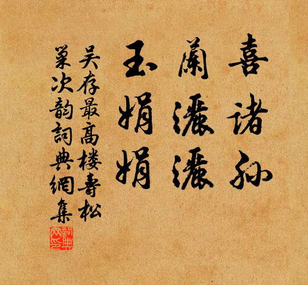 吴存喜诸孙，兰洒洒，玉娟娟书法作品欣赏