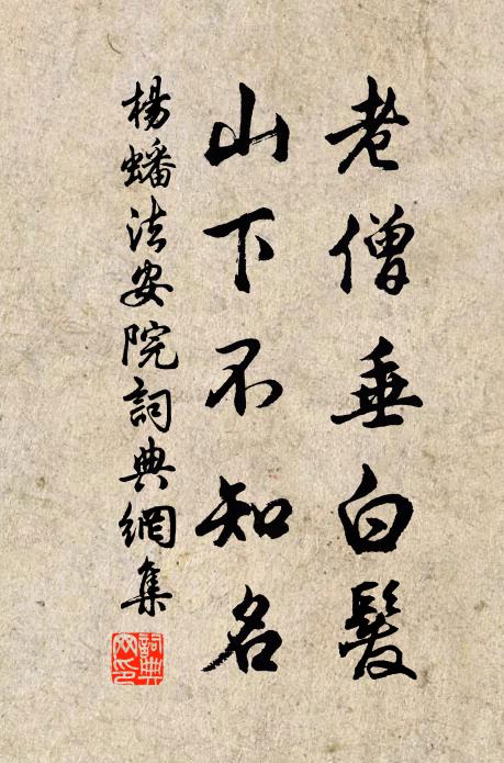 杨蟠老僧垂白发，山下不知名书法作品欣赏